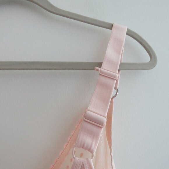 ELOMI Matilda Plunge Bra in Mesh Pearl Blush Feminine - Size 34L - Picture 13 of 14